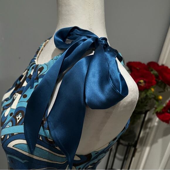 NEW Ann Taylor Silk Multicolor Geometric Floral Bow Tie Career Layering Top XS - Picture 8 of 16